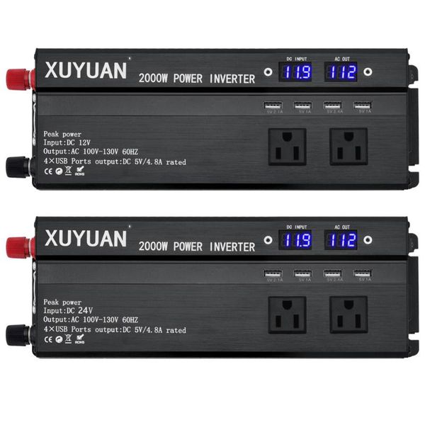 car video 2000 watts inverter dc 12v 24v to 110v ac with 3 outlets 4 usb ports
car video 2000 watts inverter dc 12v 24v to 110v ac with 3 outlets 4 usb ports