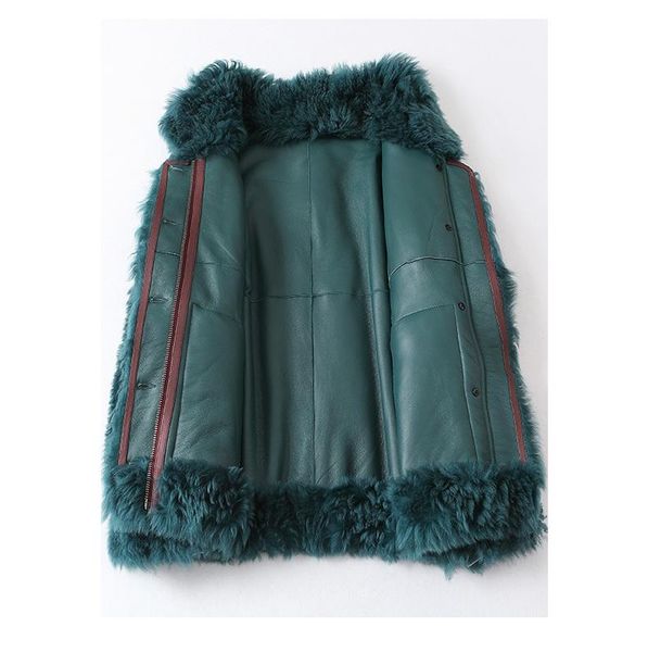 women's fur & faux winter female natural 100% coat real jacket women clothes 2021 vintage double faced wool coats korean hiver 98220, Black
women's fur & faux winter female natural 100% coat real jacket women clothes 2021 vintage double faced wool coats korean hiver 98220, Black