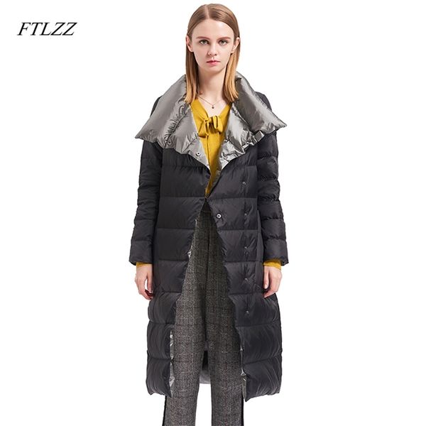 90% ultra light down jacket women medium long double breasted warm parkas plus size 3xl female sided coat 210430, Black
90% ultra light down jacket women medium long double breasted warm parkas plus size 3xl female sided coat 210430, Black