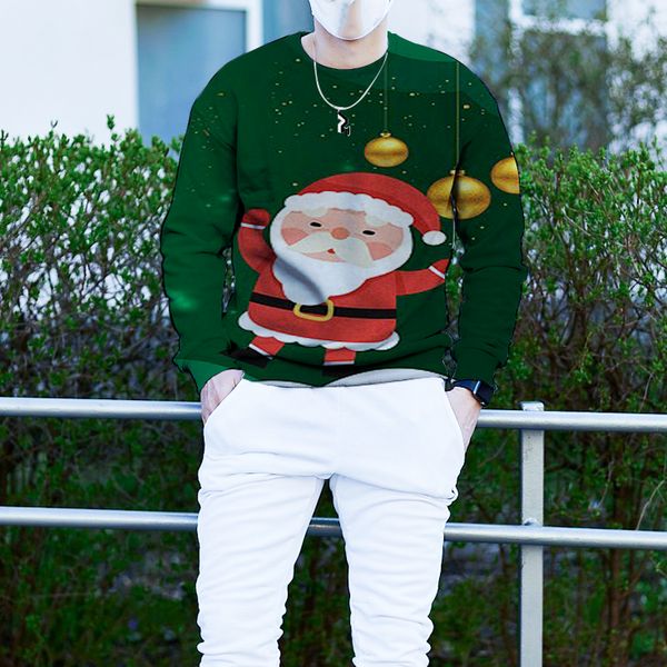 men's christmas 3d printing long sleeve hoodless sweater pearl smile santa claus pattern, White;black
men's christmas 3d printing long sleeve hoodless sweater pearl smile santa claus pattern, White;black