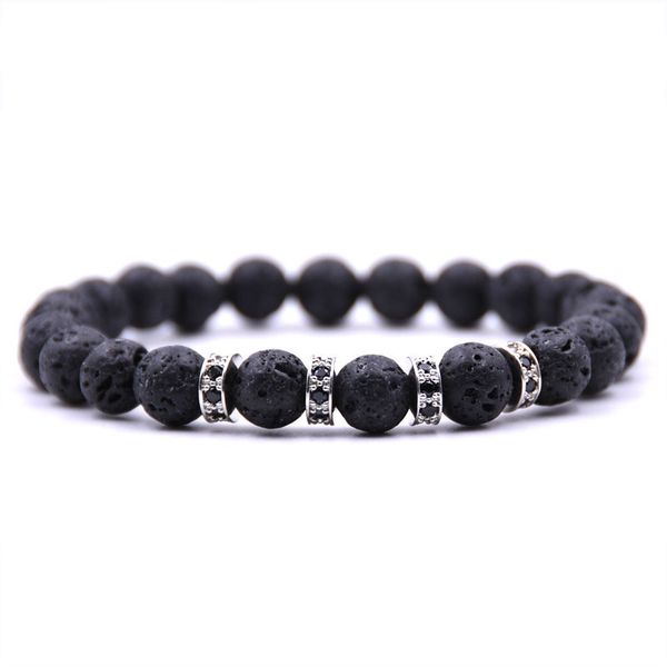 special offer 70% off micro zircon beads bracelet silver spacer bracelet, Black 
special offer 70% off micro zircon beads bracelet silver spacer bracelet, Black