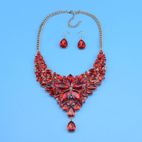 red crystal gem luxury bridal rhinestone wedding maxi statement necklace collar fashion jewelry chokers, Golden;silver
red crystal gem luxury bridal rhinestone wedding maxi statement necklace collar fashion jewelry chokers, Golden;silver