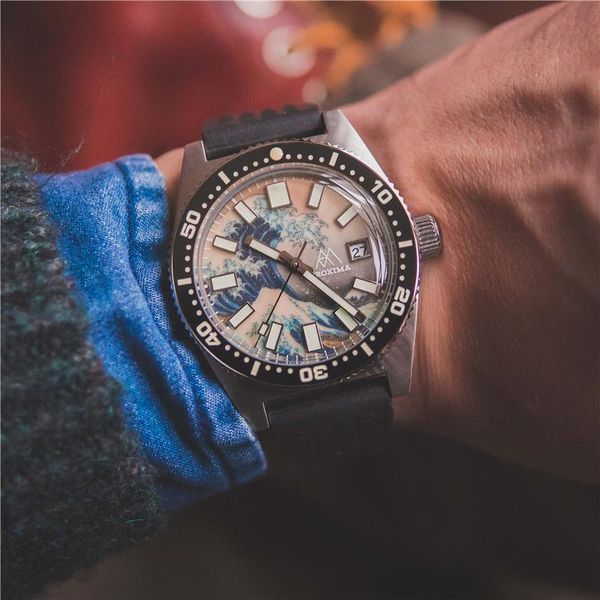 wristwatches proxima luxury vintage diver dress watch men's automatical nh35 wristwatch mechanical waterproof 200m sports clock waffle, Slivery;brown
wristwatches proxima luxury vintage diver dress watch men's automatical nh35 wristwatch mechanical waterproof 200m sports clock waffle, Slivery;brown