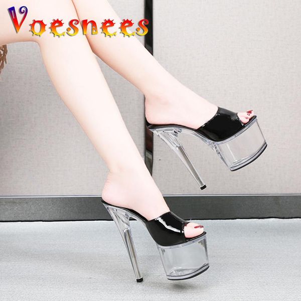 voesnees patent leather women shoes sandals special high heels fine black platform ultra-high slippers female summer
voesnees patent leather women shoes sandals special high heels fine black platform ultra-high slippers female summer
