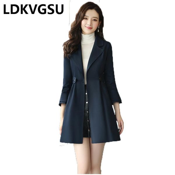 women's trench coats spring autumn slim waist coat women fashion elegant 3/4 sleeve a-line outerwear long windbreaker solid color f026, Tan;black
women's trench coats spring autumn slim waist coat women fashion elegant 3/4 sleeve a-line outerwear long windbreaker solid color f026, Tan;black