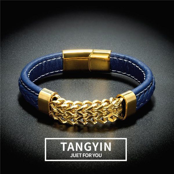charm bracelets trendy 2021 leather bangles for men male casual jewelry accessories gold stainless steel chain bracelet gift present, Golden;silver
charm bracelets trendy 2021 leather bangles for men male casual jewelry accessories gold stainless steel chain bracelet gift present, Golden;silver