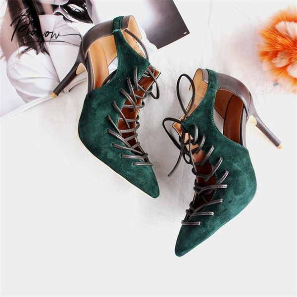 sandals prowow fashion style spring summer kid suede women pointed toe lace up thin high heel ladies party shoes woman, Black
sandals prowow fashion style spring summer kid suede women pointed toe lace up thin high heel ladies party shoes woman, Black