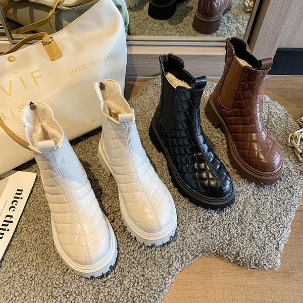boots women snow winter brown white pu leather plush platform shoes 2021 warm fur combat ankle, Black
boots women snow winter brown white pu leather plush platform shoes 2021 warm fur combat ankle, Black