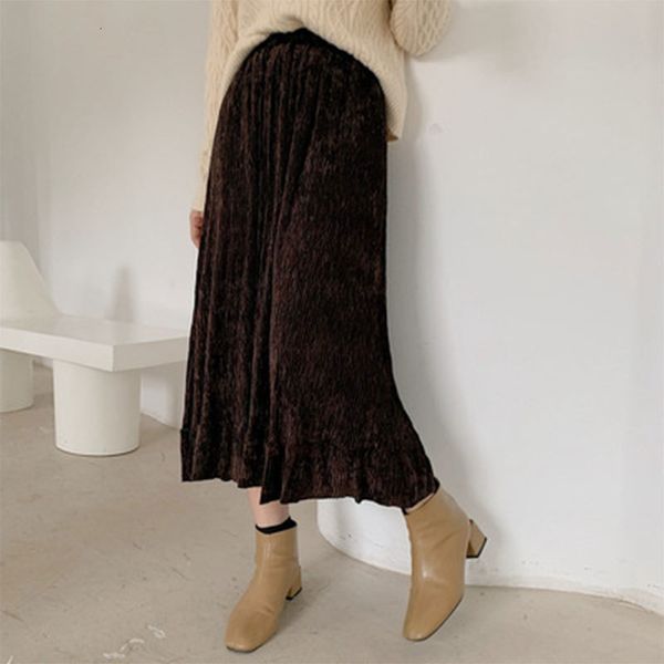 skirts autumn korea fashion women high waist slim pleated all-matched casual velvet warm long skirt femme saias s78 k6q9, Black
skirts autumn korea fashion women high waist slim pleated all-matched casual velvet warm long skirt femme saias s78 k6q9, Black