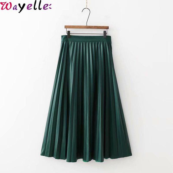 skirts women vintage faux leather midi green pleated long skirt 2021 side zipper chic office lady streetwear, Black
skirts women vintage faux leather midi green pleated long skirt 2021 side zipper chic office lady streetwear, Black