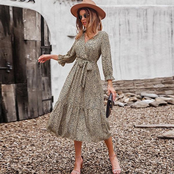casual dresses women's leopard print long dress v neck high waist ladies with sashes three quarter sleeve autumn female, Black;gray
casual dresses women's leopard print long dress v neck high waist ladies with sashes three quarter sleeve autumn female, Black;gray