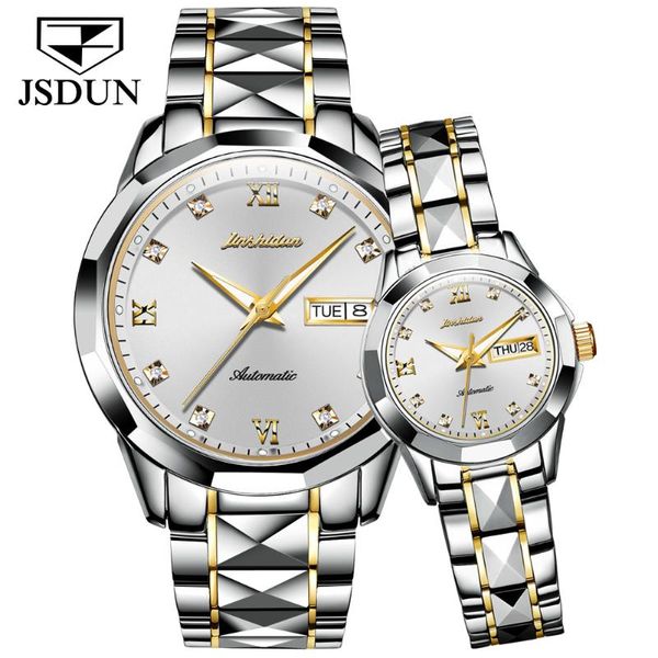 wristwatches jsdun 2021 couple watch men's automatic date fashion mechanical relogio masculino ladies gift 8813, Slivery;brown
wristwatches jsdun 2021 couple watch men's automatic date fashion mechanical relogio masculino ladies gift 8813, Slivery;brown
