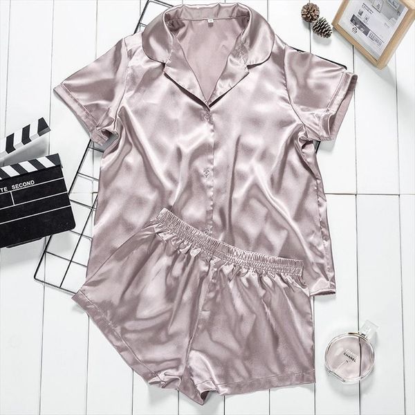 2 pieces pijamas set short women sleepwear summer pajamas solid silk satin nightwear pjs lounge wear night home suit, Black;red
2 pieces pijamas set short women sleepwear summer pajamas solid silk satin nightwear pjs lounge wear night home suit, Black;red