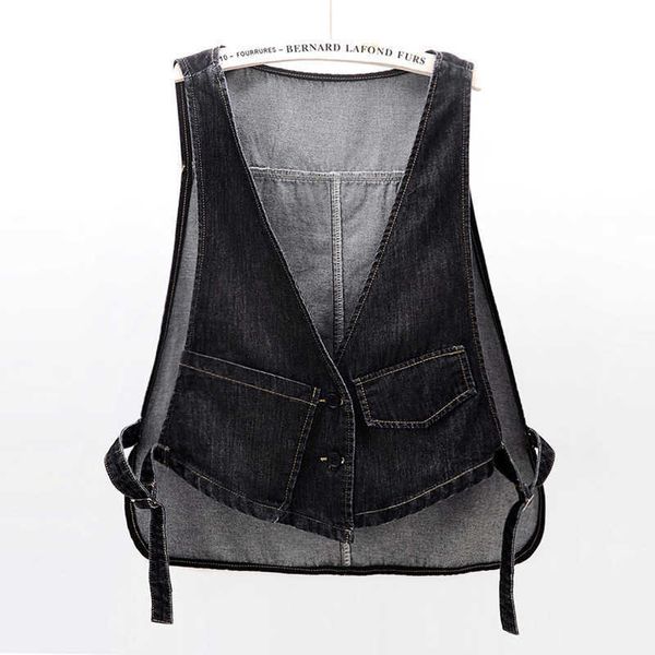 women's vests spring denim vest women plus size autumn korean v-neck sleeveless jacket loose vintage jeans waistcoat lad qf8p, Black;white
women's vests spring denim vest women plus size autumn korean v-neck sleeveless jacket loose vintage jeans waistcoat lad qf8p, Black;white