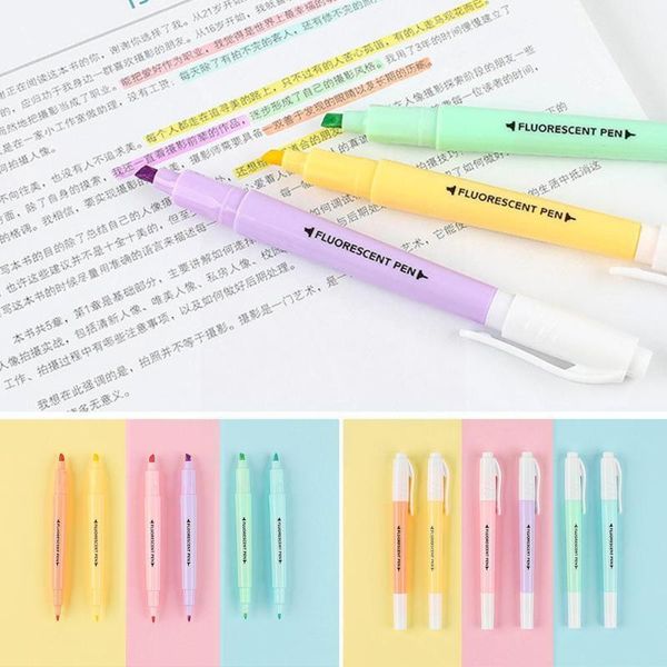 highlighters 6pcs/set double fluorescent highlighter pen markers pastel drawing for student school office supplies cute station m6k4, Black;red
highlighters 6pcs/set double fluorescent highlighter pen markers pastel drawing for student school office supplies cute station m6k4, Black;red