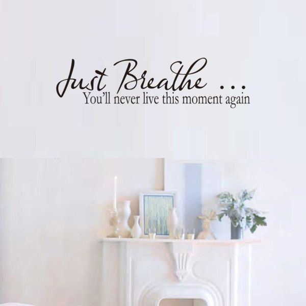 wallpapers just breathe you will never live this moment again quote wall decal sayings wallpaper (black)
wallpapers just breathe you will never live this moment again quote wall decal sayings wallpaper (black)