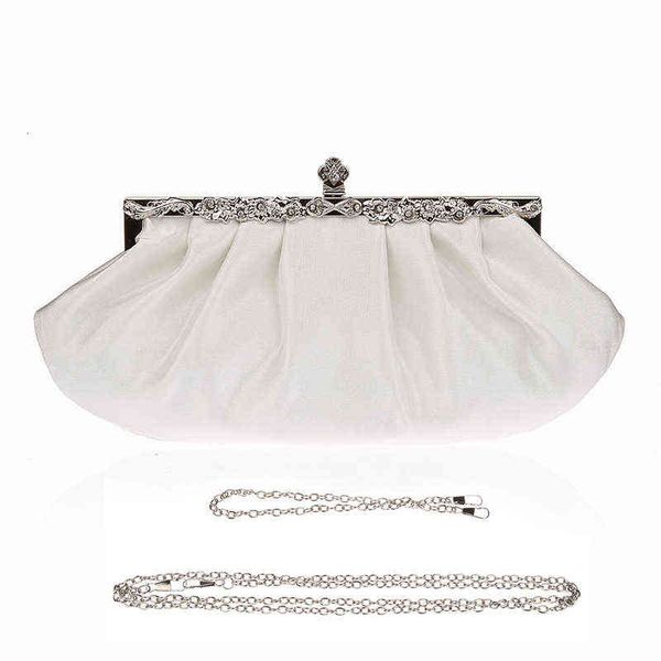 simple and easy to match banquet bag hand elegant satin leisure dinner 73998