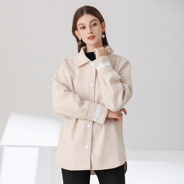 women's wool & blends 2021 woollen coat for women autumn loose and irregular medium length long sleeves lapels elegant modern stylish f, Black
women's wool & blends 2021 woollen coat for women autumn loose and irregular medium length long sleeves lapels elegant modern stylish f, Black
