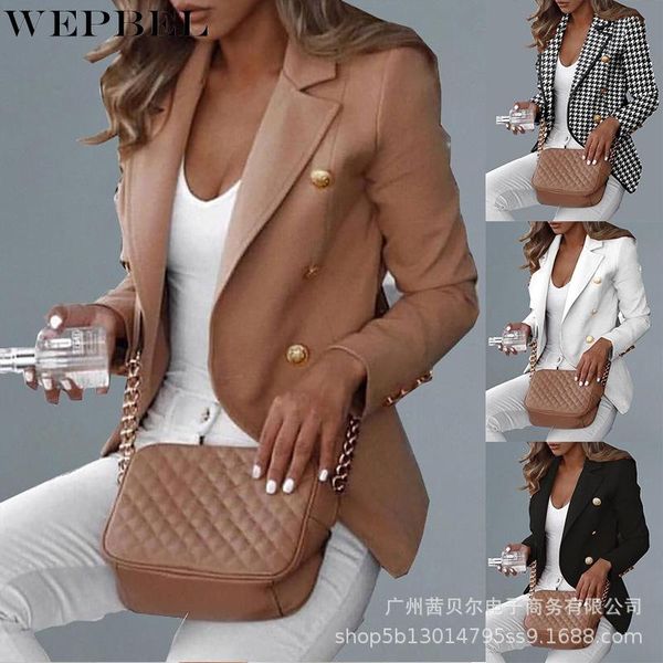women's suits & blazers wepbel coat casual solid color single-breasted autumn fashion long sleeve slim turn-down collar, White;black
women's suits & blazers wepbel coat casual solid color single-breasted autumn fashion long sleeve slim turn-down collar, White;black