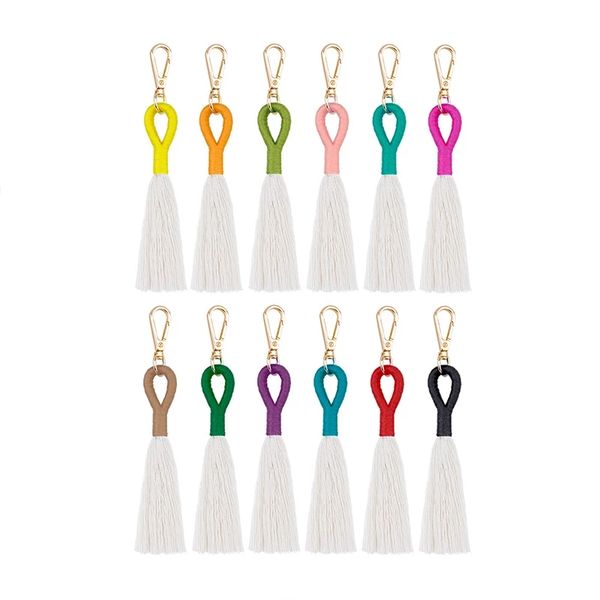 bohemian pink macrame handmade tassel key chain for women fashion weave keying bag charm jewelry women gifts wholesale, Silver
bohemian pink macrame handmade tassel key chain for women fashion weave keying bag charm jewelry women gifts wholesale, Silver