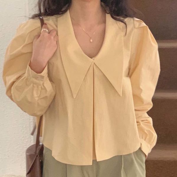 sweet peter female collar retro long breath shirt ladies 2021 spring chic clothes, White
sweet peter female collar retro long breath shirt ladies 2021 spring chic clothes, White