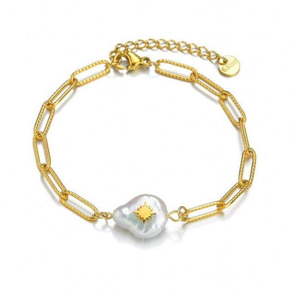 charm bracelets fresh water pearl women chain bracelet stainless steel jewelry, Golden;silver
charm bracelets fresh water pearl women chain bracelet stainless steel jewelry, Golden;silver