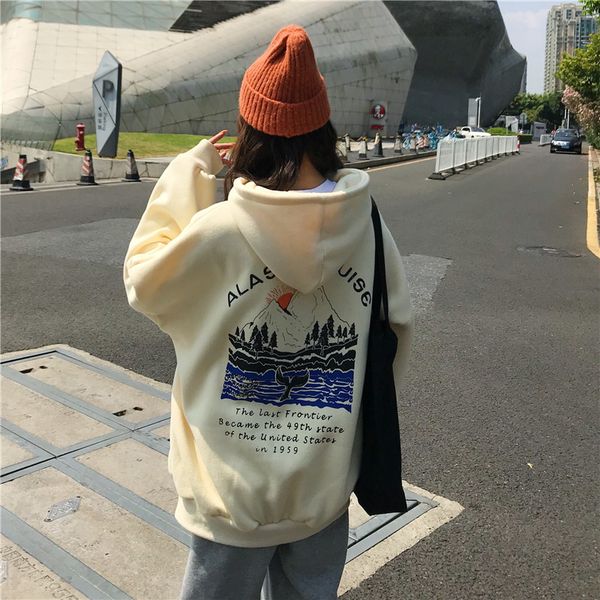 hoodies harajuku woman with hoodie for the lady in women's thick female sweater sleeve, White;black
hoodies harajuku woman with hoodie for the lady in women's thick female sweater sleeve, White;black