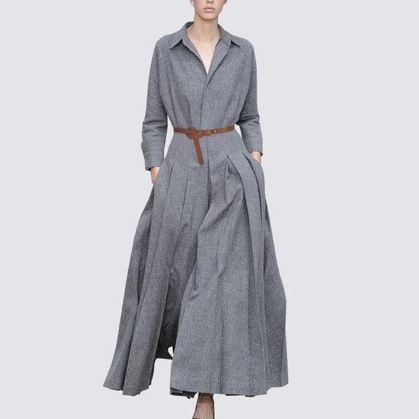 casual dresses spring autumn trend fashion dress turn down collar long sleeve pleated lapel shirt-style female f1127, Black;gray
casual dresses spring autumn trend fashion dress turn down collar long sleeve pleated lapel shirt-style female f1127, Black;gray