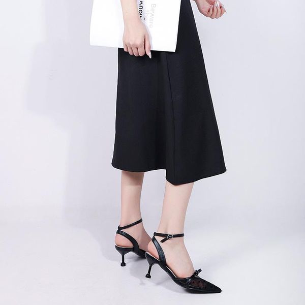 the spring/summer 2021 bun-toe sandal with high heels and bow-knot mesh at rear dress shoes, Black
the spring/summer 2021 bun-toe sandal with high heels and bow-knot mesh at rear dress shoes, Black