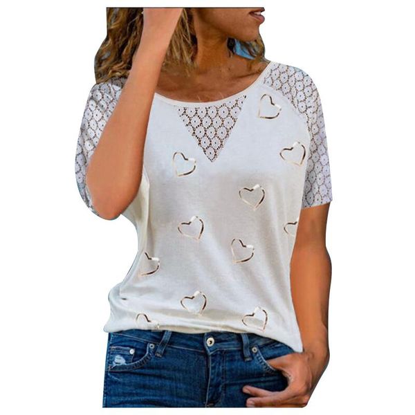 women's t-shirt women crew neck lace tee summer crop short casual basic t shirt sleeve solid color elegant aesthetic #t3g, White
women's t-shirt women crew neck lace tee summer crop short casual basic t shirt sleeve solid color elegant aesthetic #t3g, White