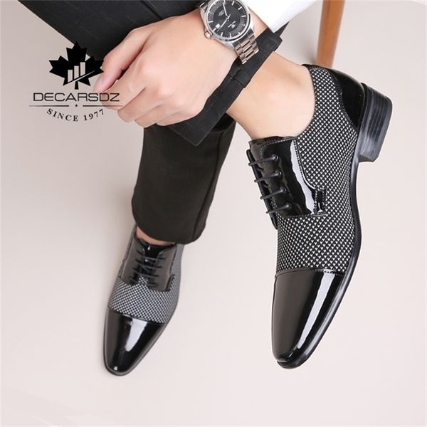 decarsdz men dress shoes for men spring autumn fashion formal suit shoes man brand leather wedding party style men shoes 220315, Black 
decarsdz men dress shoes for men spring autumn fashion formal suit shoes man brand leather wedding party style men shoes 220315, Black