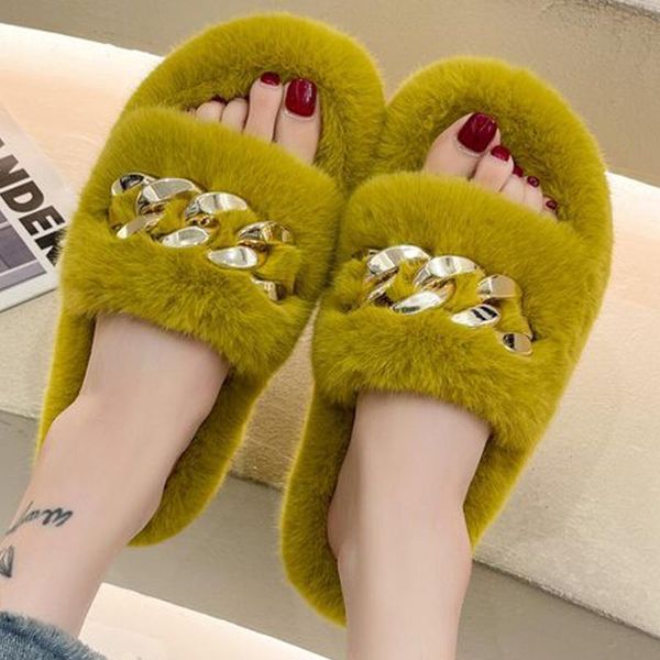 slippers furry fur slides gold chain plush designer fluffy flip flops female home faux women fashion warm shoes, Black
slippers furry fur slides gold chain plush designer fluffy flip flops female home faux women fashion warm shoes, Black