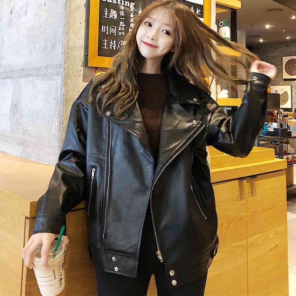 women's jackets autumn loose jackets streetwear punk women's black leather jacket motorcycle biker plutonium oversized from fake t, Black;brown
women's jackets autumn loose jackets streetwear punk women's black leather jacket motorcycle biker plutonium oversized from fake t, Black;brown