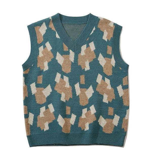 men's vests geometric knitted sweater vest harajuku women winter oversized sleeveless vintage men korean clothing jumper waistcoat, Black;white
men's vests geometric knitted sweater vest harajuku women winter oversized sleeveless vintage men korean clothing jumper waistcoat, Black;white