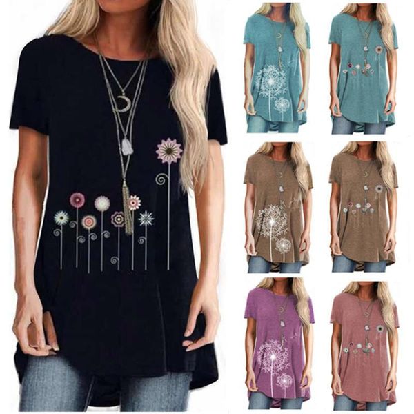 women's t-shirt 2021 summer floral print women plus sizes t-shirts with short sleeve round neck casual large size clothing, White
women's t-shirt 2021 summer floral print women plus sizes t-shirts with short sleeve round neck casual large size clothing, White