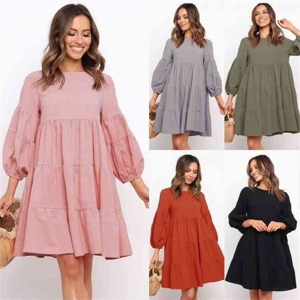 women autumn spring ruffles mini cotton linen casual loose solid patchwork retro basic chic dress vestidos, Black;gray
women autumn spring ruffles mini cotton linen casual loose solid patchwork retro basic chic dress vestidos, Black;gray