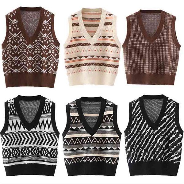 vintage plaid knit vest sweater women winter v neck animal printed casual pullover female fashion gothic knitted 210524, White
vintage plaid knit vest sweater women winter v neck animal printed casual pullover female fashion gothic knitted 210524, White