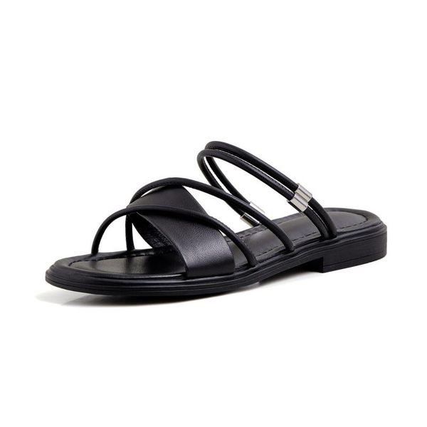 slippers summer selling low heels two ways wear genuine leather mueller women's, Black
slippers summer selling low heels two ways wear genuine leather mueller women's, Black