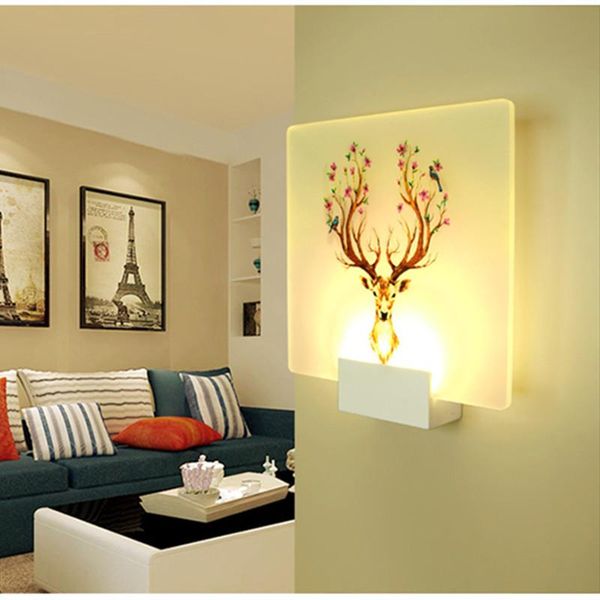 deer mural led wall lamp 6w acrylic sconce light ac 110v 220v modern indoor bedroom bedside living room aisle decor
deer mural led wall lamp 6w acrylic sconce light ac 110v 220v modern indoor bedroom bedside living room aisle decor
