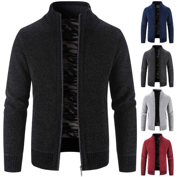 men's sweaters cardigan winter sweater coat casual sports wear warm wool solid color trend handsome jacket, White;black
men's sweaters cardigan winter sweater coat casual sports wear warm wool solid color trend handsome jacket, White;black
