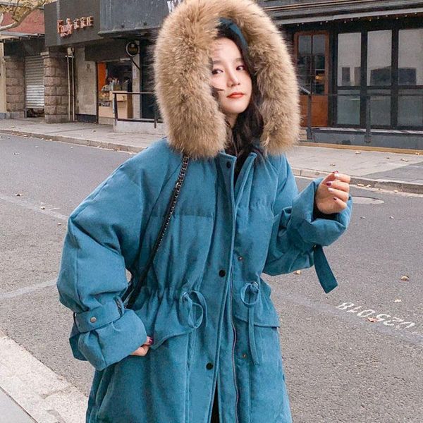 women's down & parkas women winter red blue velvent female fur collar thick warm long sleeve outerwears lady white duck coats 1b63, Black
women's down & parkas women winter red blue velvent female fur collar thick warm long sleeve outerwears lady white duck coats 1b63, Black