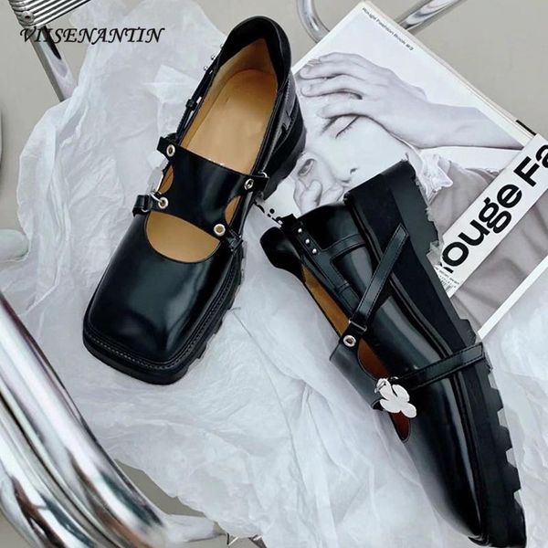dress shoes spring and summer square-toe thick-soled mary jane women's retro leather pendant japanese thick-heeled, Black
dress shoes spring and summer square-toe thick-soled mary jane women's retro leather pendant japanese thick-heeled, Black