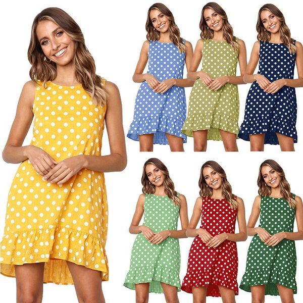 casual dresses europe america 2021 spring summer women dress loose round female fashion sleeveless dot, Black;gray
casual dresses europe america 2021 spring summer women dress loose round female fashion sleeveless dot, Black;gray