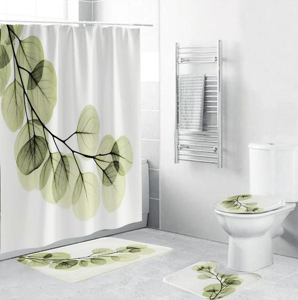 shower curtains white concise 4 pieces green plants waterproof bathroom curtain anti-slip toilet mats set bath mat easy cleaning
shower curtains white concise 4 pieces green plants waterproof bathroom curtain anti-slip toilet mats set bath mat easy cleaning