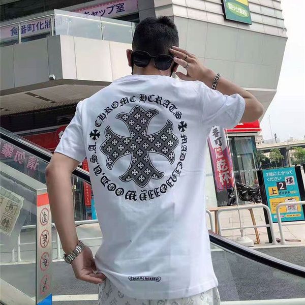 2021 summer new fashion brand ch lovers classic cross circle print casual loose men's and women's short sleeve, White;black
2021 summer new fashion brand ch lovers classic cross circle print casual loose men's and women's short sleeve, White;black