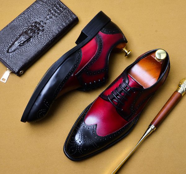 fashion oxford shoe for men genuine leather brogue shoes men handmade unique vintage office wedding formal dress shoe, Black
fashion oxford shoe for men genuine leather brogue shoes men handmade unique vintage office wedding formal dress shoe, Black