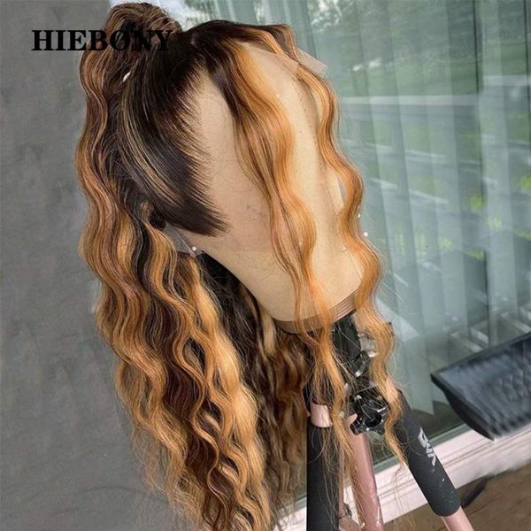 highlight wavy lace front human hair wigs with baby brazilian 13x6 deep wave pre plucked hairline, Black;brown
highlight wavy lace front human hair wigs with baby brazilian 13x6 deep wave pre plucked hairline, Black;brown