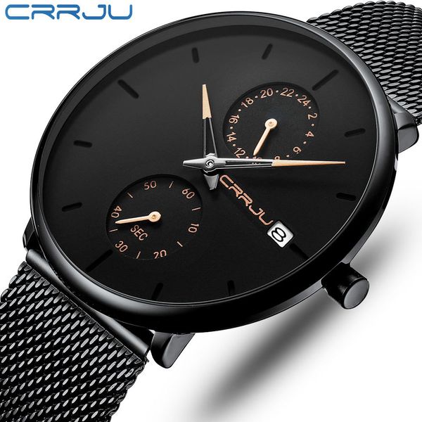 fashion mens watches luxury brand crrju stylish simple waterproof quartz watch with 24 hour display relogio masculino 210517, Slivery;brown
fashion mens watches luxury brand crrju stylish simple waterproof quartz watch with 24 hour display relogio masculino 210517, Slivery;brown