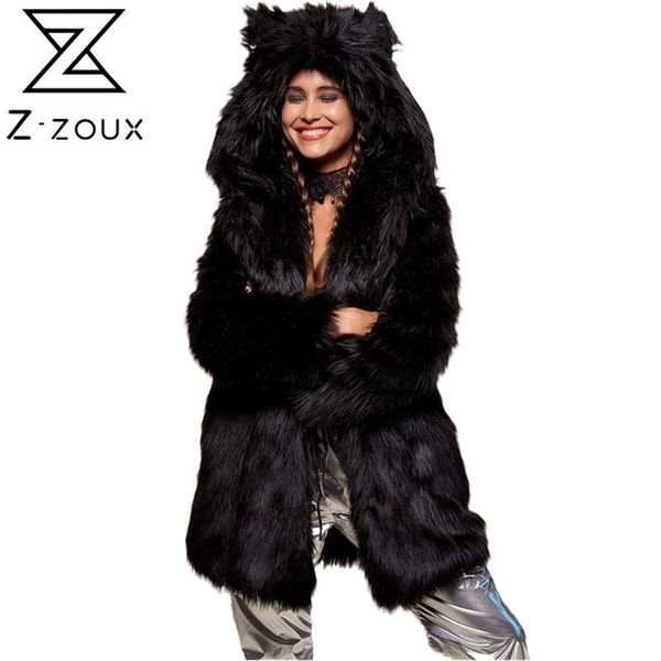 women faux fur coat leopard print imitation long s hooded thickened warm winter jacket 210513, Black
women faux fur coat leopard print imitation long s hooded thickened warm winter jacket 210513, Black
