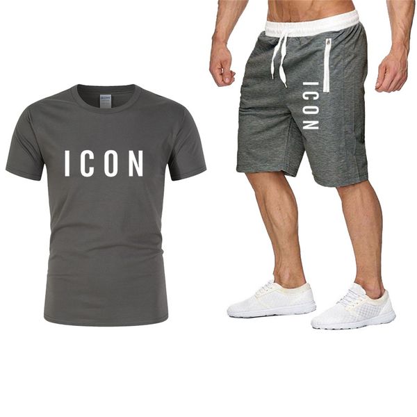 2021 men's tracksuits cotton t-shirt short-sleeved shorts two-piece suit jogging fitness sportswear mens round neck pullover, Gray
2021 men's tracksuits cotton t-shirt short-sleeved shorts two-piece suit jogging fitness sportswear mens round neck pullover, Gray